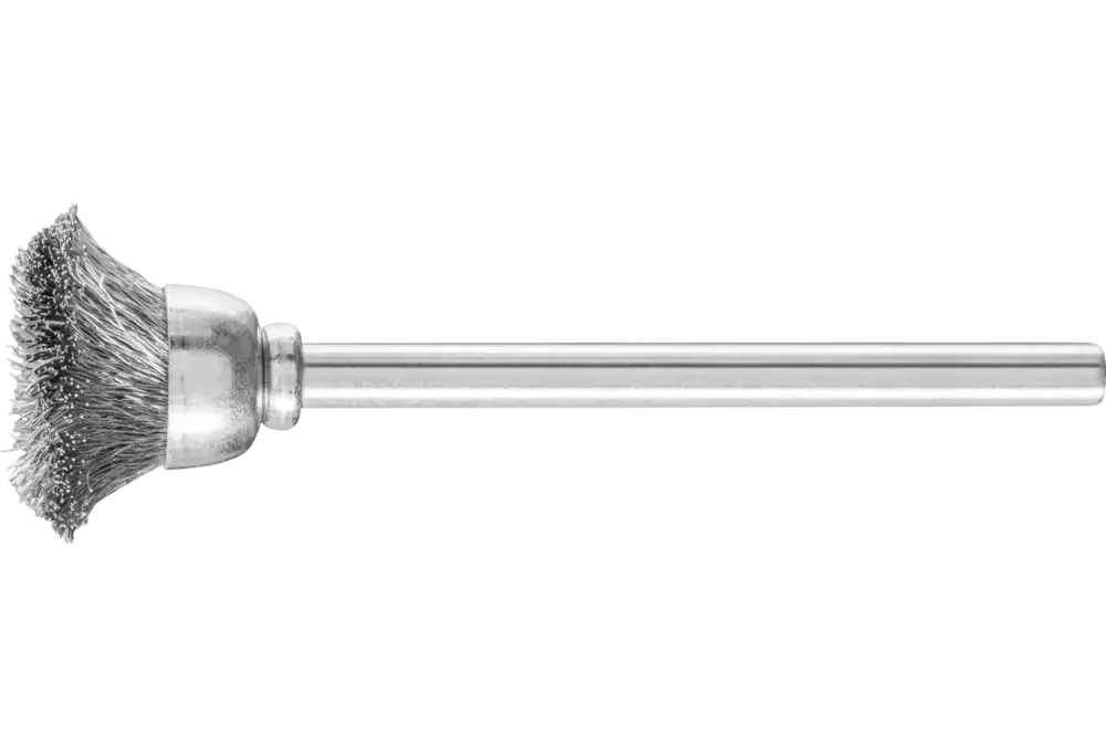 Miniaturowa szczotka garnkowa TBU Ø15 mm trzpień Ø3 mm drut ze stali nierdzewnej Ø0,10 1