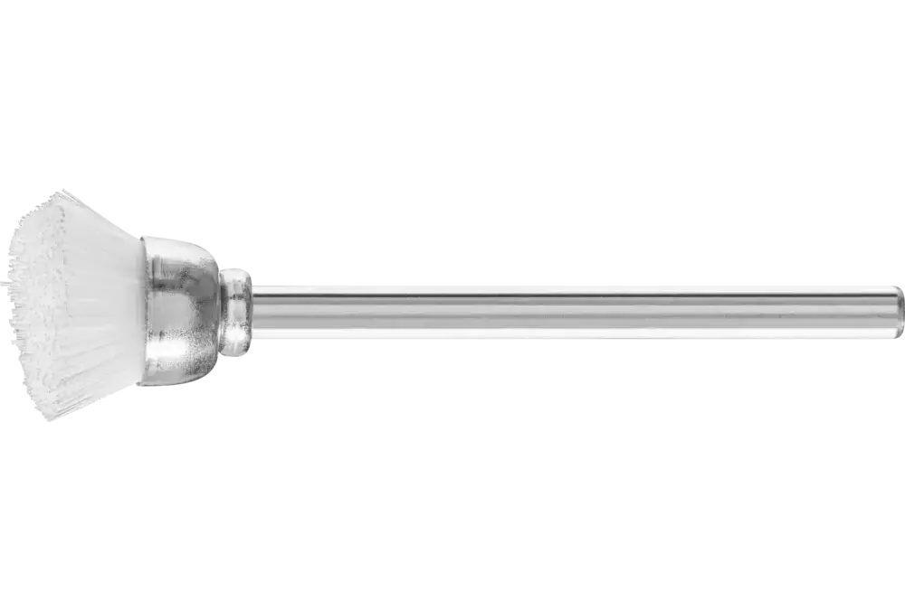 Miniaturowa szczotka garnkowa TBU Ø15 mm trzpień Ø3 mm włosie z tworzywa sztucznego Ø0,15 1