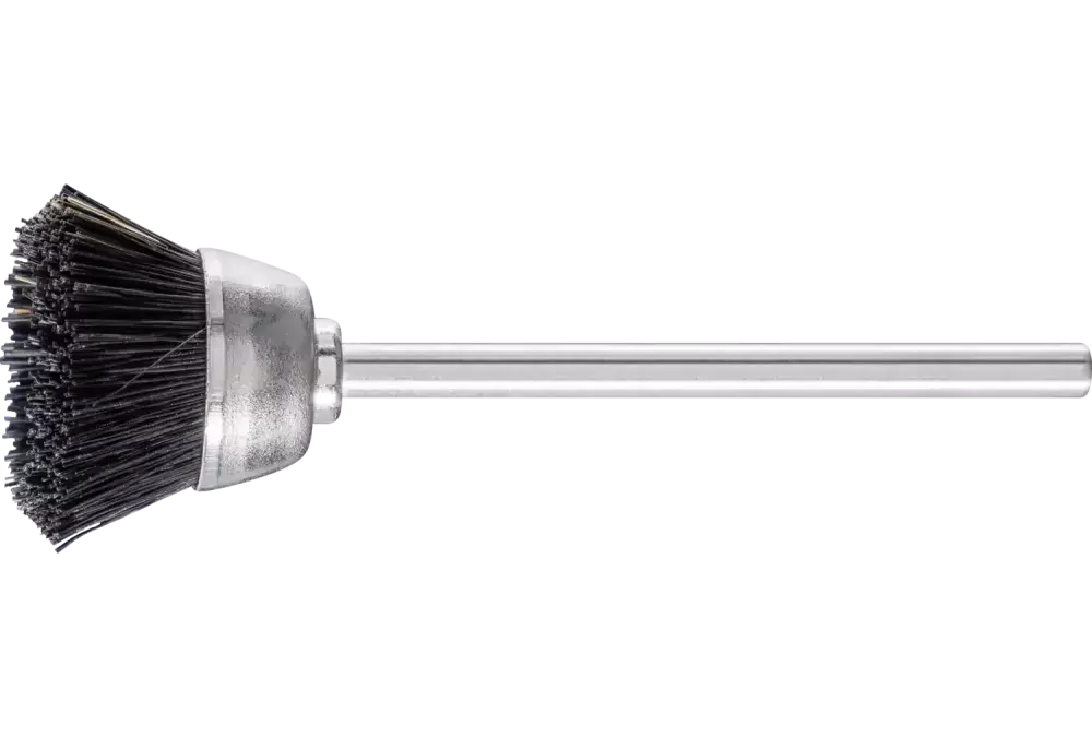 Miniaturowa szczotka garnkowa TBU Ø18 mm trzpień Ø2,34 mm czarna szczecina 1