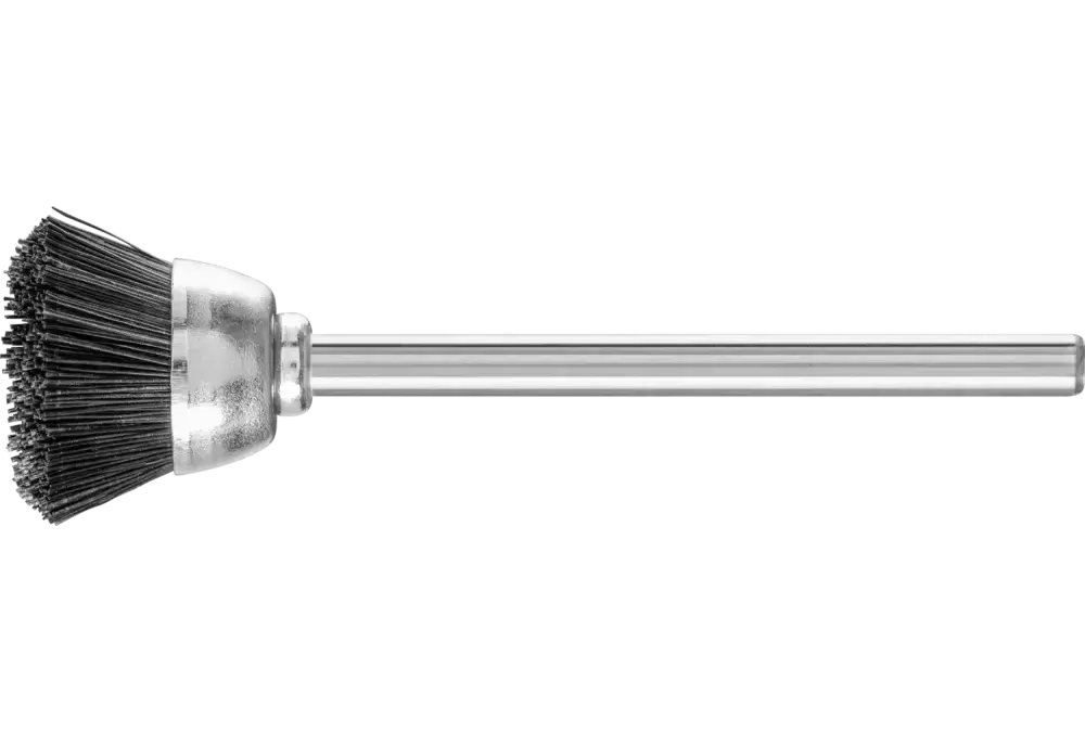 Miniaturowa szczotka garnkowa TBU Ø18 mm trzpień Ø3 mm czarna szczecina 1