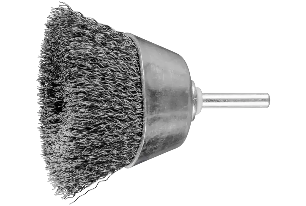 Szczotka garnkowa niepleciona TBU Ø60 mm trzpień Ø6 mm drut stalowy Ø0,30 1