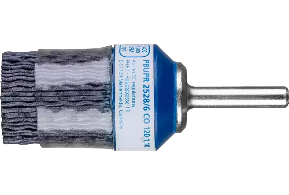 SZCZOTKI KOMPOZYTOWE pędzelkowe FLEX RBUP Ø 25 mm, trzpień Ø 6 mm, włókno ceramiczne Ø 1,00 mm, ziarno 120, stacjonarne 1