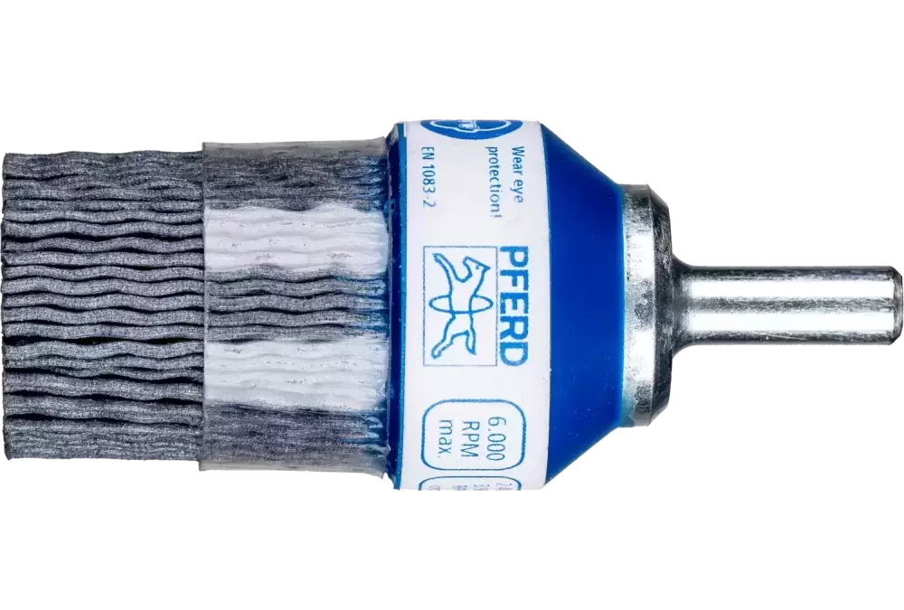 SZCZOTKI KOMPOZYTOWE pędzelkowe FLEX RBUP Ø 28 mm, trzpień Ø 6 mm, włókno SiC Ø 1,00 mm, ziarno 120, stacjonarne 1