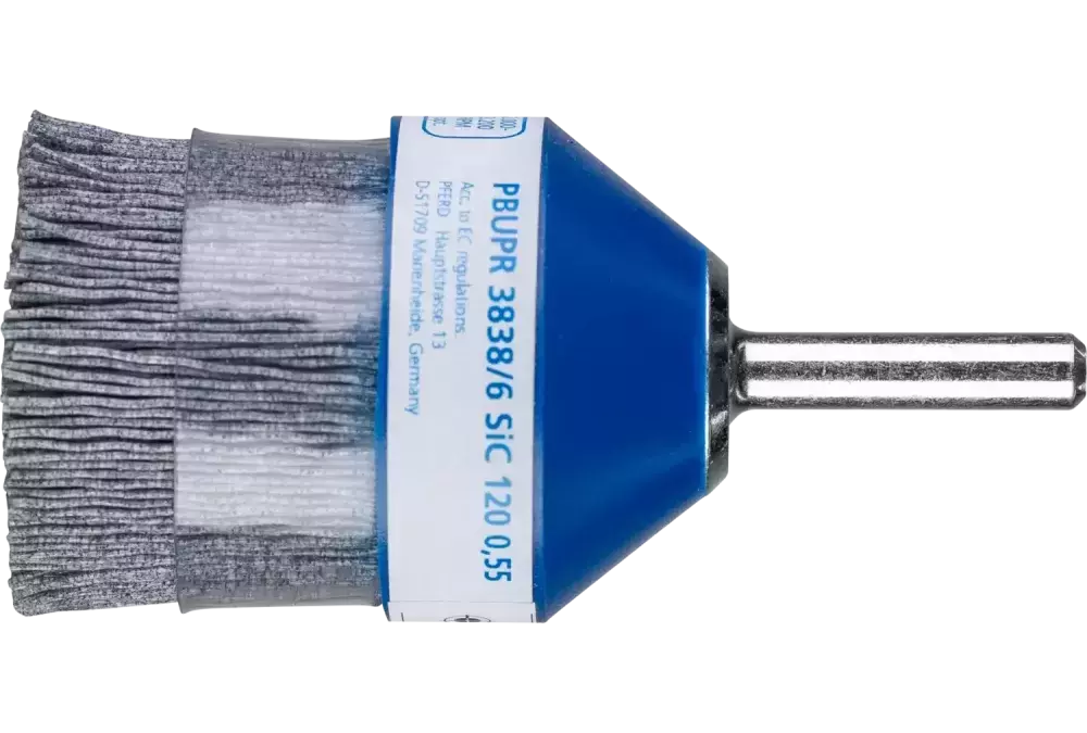 SZCZOTKI KOMPOZYTOWE pędzelkowe FLEX RBUP Ø 38 mm, trzpień Ø 6 mm, włókno SiC Ø 0,55 mm, ziarno 120, stacjonarne 1