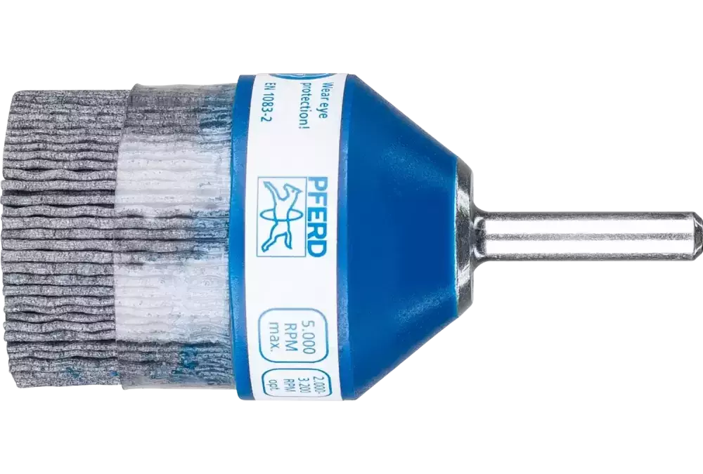 SZCZOTKI KOMPOZYTOWE pędzelkowe FLEX RBUP Ø 38 mm, trzpień Ø 6 mm, włókno SiC Ø 1,00 mm, ziarno 120, stacjonarne 1