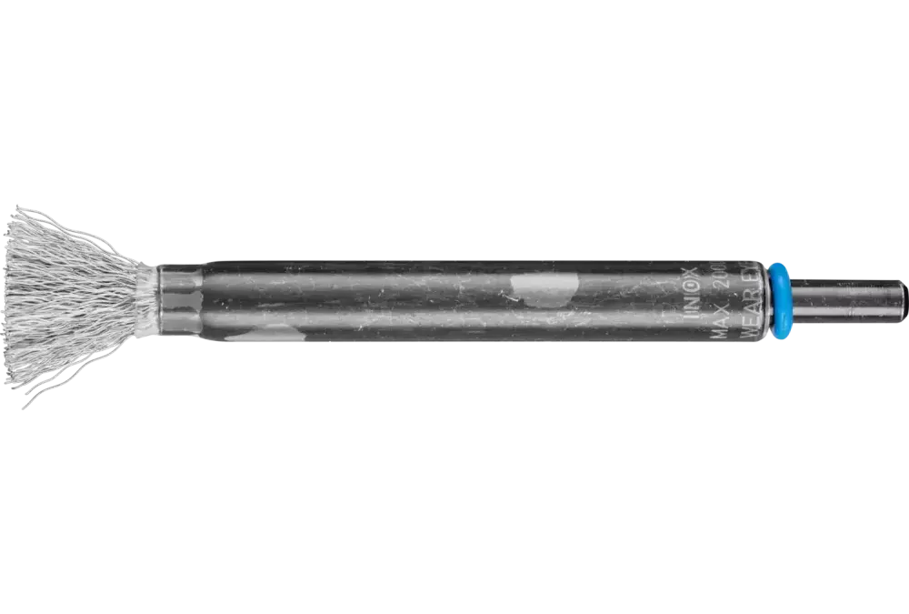 Szczotka-pędzelek długa niepleciona PBUL Ø10 mm trzpień Ø6 mm drut ze stali nierdzewnej Ø0,20 1