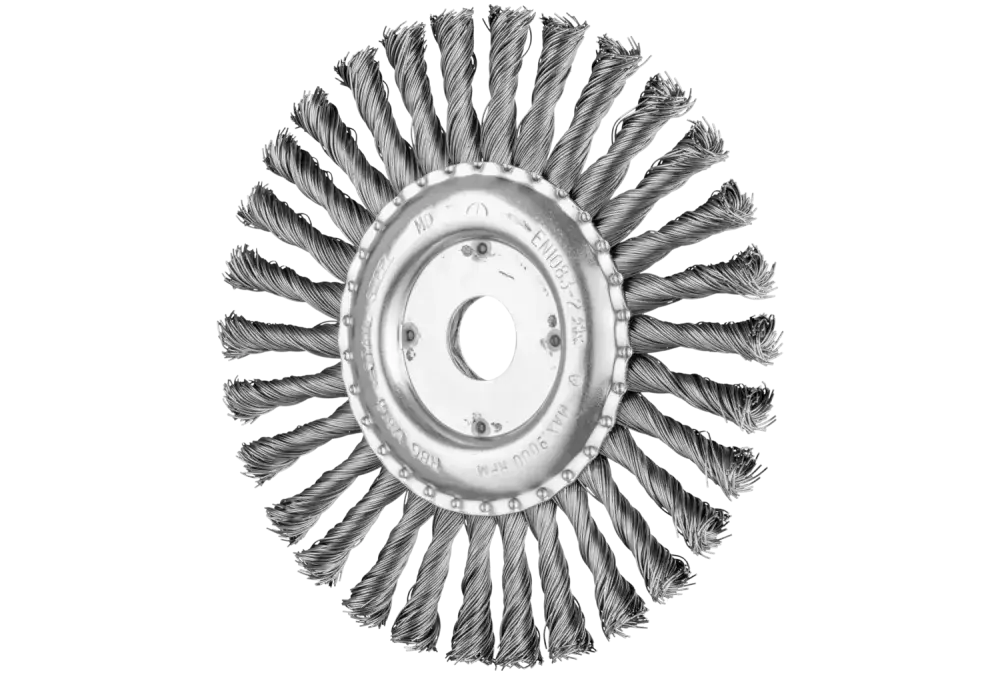 Szczotka tarczowa pleciona RBG Ø 178 × 13 × 22,2 mm, drut stalowy Ø 0,50 mm do szlifierki kątowej 1