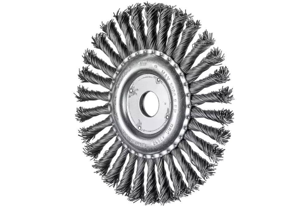 Szczotka tarczowa pleciona RBG Ø 178 × 13 × 22,2 mm, drut stalowy Ø 0,80 mm do szlifierki kątowej 1