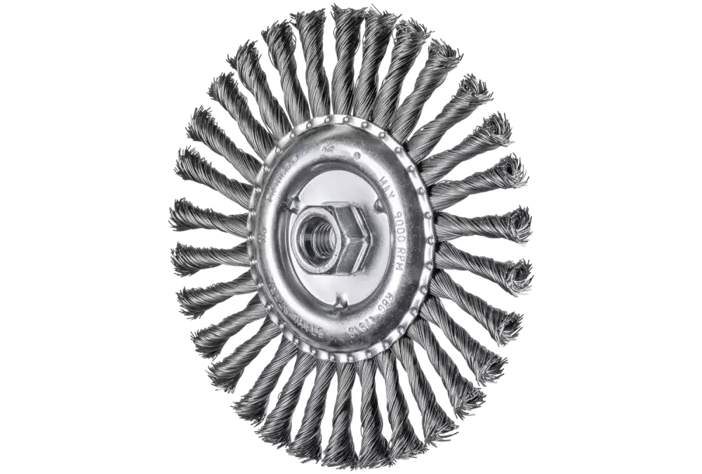 Szczotka tarczowa pleciona RBG Ø 178 × 13 mm M14 drut stalowy Ø 0,50 mm do szlifierki kątowej 1