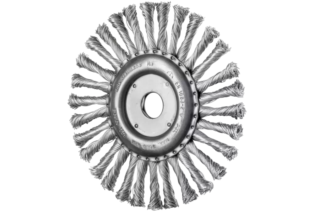 Szczotka tarczowa pleciona COMBITWIST RBG Ø 178 × 13 × 22,2 mm, drut ze stali nierdzewnej Ø 0,50 mm do szlifierki kątowej 1
