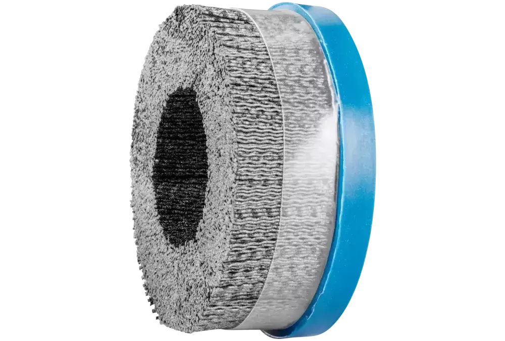 SZCZOTKI KOMPOZYTOWE talerzowe DBUR Ø 125 × 22,2 mm włókno ceramiczne do otworu Ø 1,10 mm, ziarno 120, stacjonarne 1
