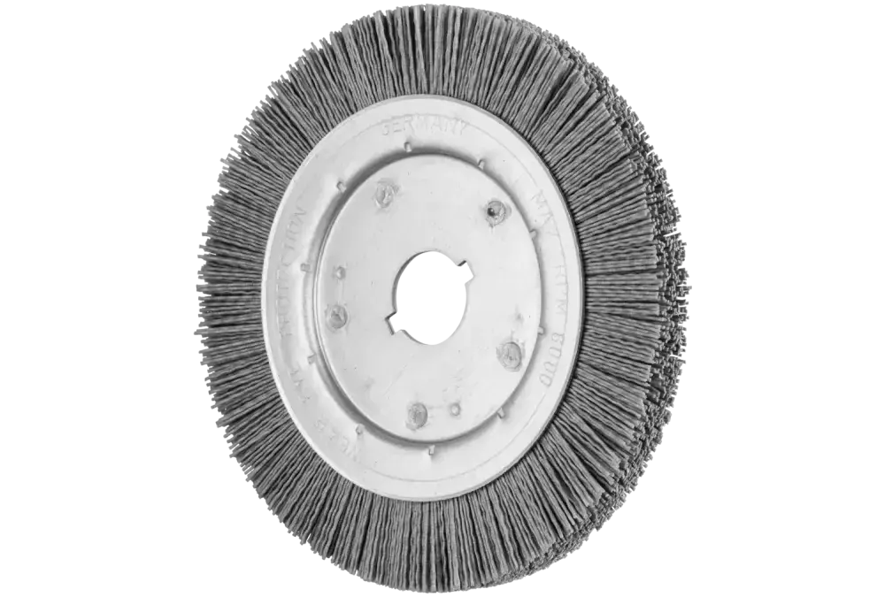 Szczotka tarczowa wąska niepleciona RBU Ø200 × 16xvariable otwór, włókno SiC Ø0,90 ziarno 180 1