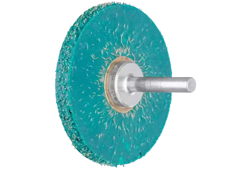 Wulkanizowana szczotka tarczowa niepleciona RBV Ø 63 × 7 mm trzpień Ø 6 mm drut stalowy Ø 0,30 1