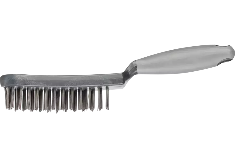 Szczotka ręczna z plastikowym korpusem i ergonomicznym uchwytem HBUP 4-rzędowa drut stalowy Ø0,40 1
