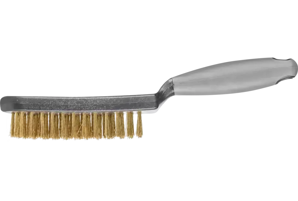 Szczotka ręczna z plastikowym korpusem i ergonomicznym uchwytem HBUP 4-rzędowa drut mosiężny Ø0,30 1