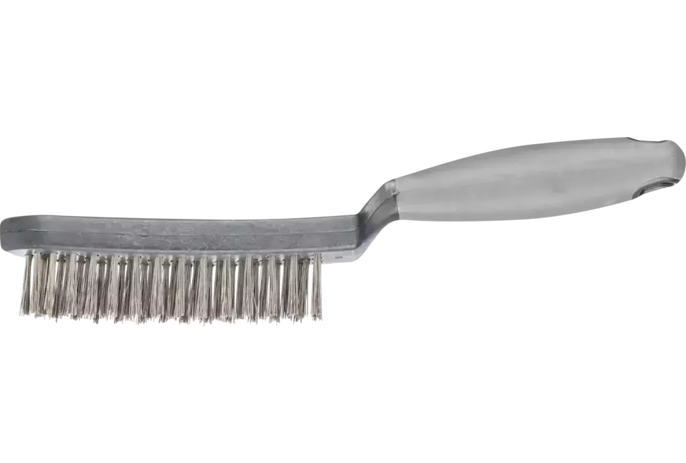 Szczotka ręczna z plastikowym korpusem i ergonomicznym uchwytem HBUP 3-rzędowa drut ze stali nierdzewnej Ø 0,40 1