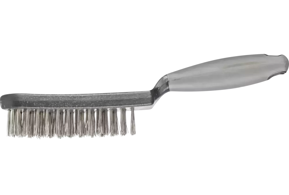 Szczotka ręczna z plastikowym korpusem i ergonomicznym uchwytem HBUP 4-rzędowa drut ze stali nierdzewnej Ø0,40 1