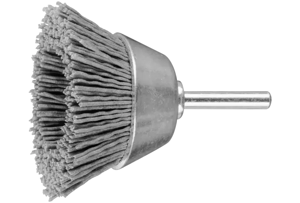 Szczotka garnkowa niepleciona TBU Ø 50 mm trzpień Ø 6 mm włókno SiC Ø 0,90 ziarno 180 1