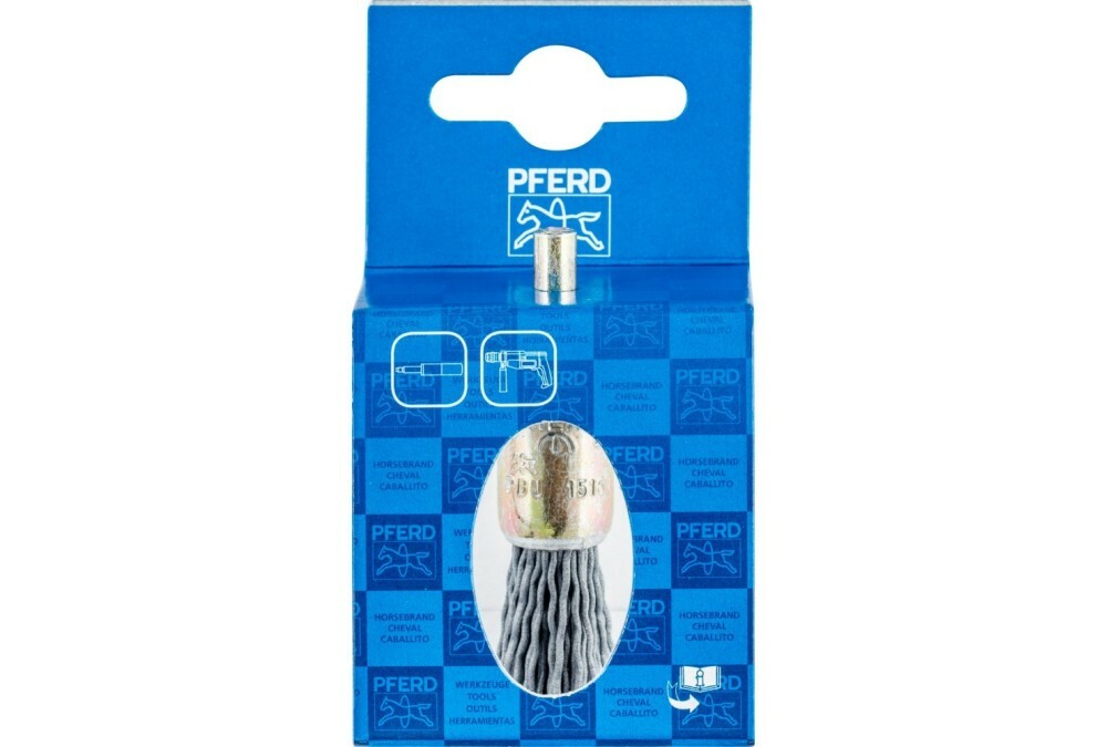 10 x Niepleciona szczotka-pędzelek POS PBU Ø15 mm trzpień Ø6 mm włókno SiC Ø0,90 ziarno 180 1