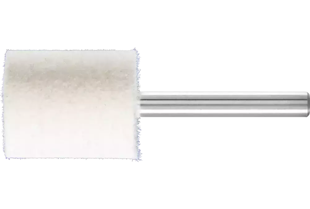 Twarde filcowe trzpienie polerskie o kształcie walcowym z otworem czołowym Ø 25 × 30 mm trzpień Ø 6 mm 1