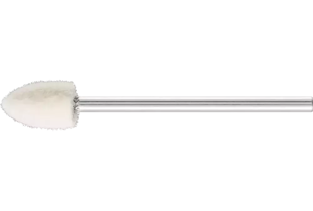 Średnio twarde filcowe trzpienie polerskie o kształcie ostrostożkowym Ø 6 × 10 mm trzpień Ø 2,35 mm 1