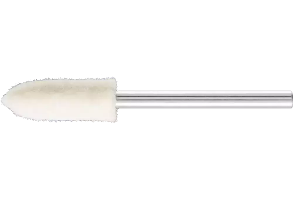 Średnio twarde filcowe trzpienie polerskie o kształcie ostrostożkowym Ø 6 × 18 mm trzpień Ø 3 mm 1