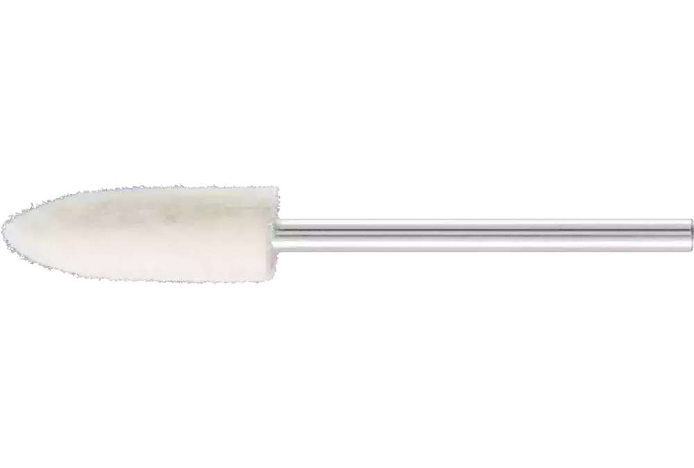 Twarde filcowe trzpienie polerskie o kształcie ostrostożkowym Ø 6 × 18 mm trzpień Ø 2,35 mm 1