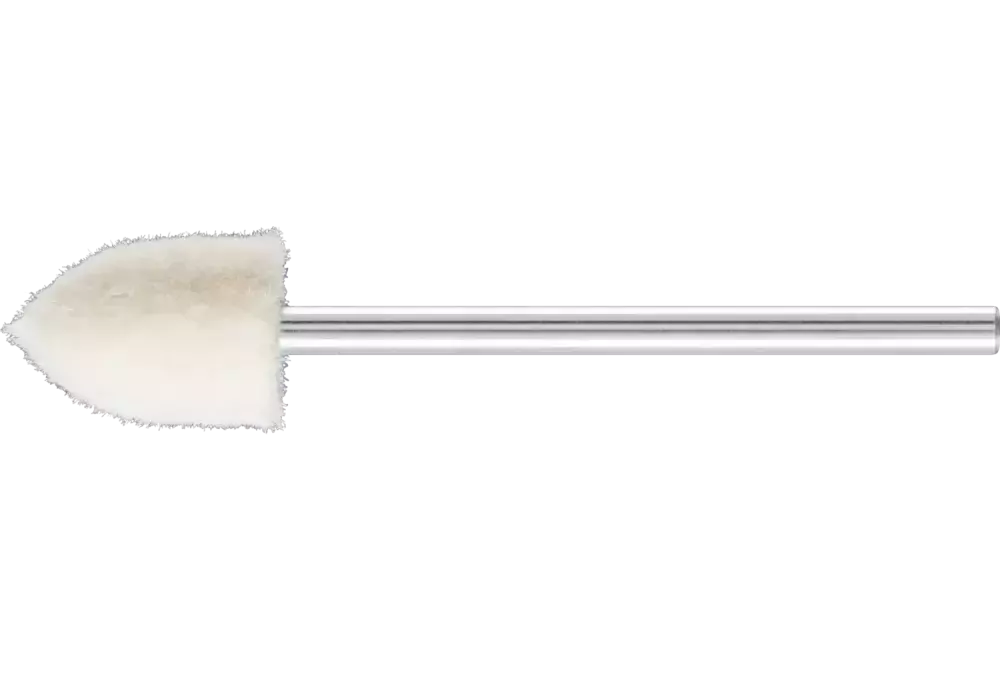 Średnio twarde filcowe trzpienie polerskie o kształcie ostrostożkowym Ø 8 × 12 mm trzpień Ø 2,35 mm 1