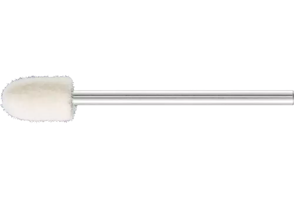 Średnio twarde filcowe trzpienie polerskie o kształcie kulisto-walcowym Ø 6 × 10 mm trzpień Ø 2,35 mm 1