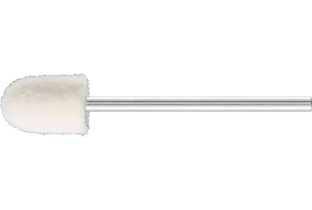 Średnio twarde filcowe trzpienie polerskie o kształcie kulisto-walcowym Ø 8 × 12 mm trzpień Ø 2,35 mm 1