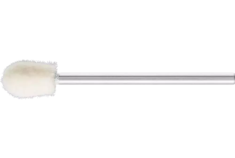 Średnio twarde filcowe trzpienie polerskie o kształcie kropli Ø6 × 10 mm trzpień Ø2,35 mm 1