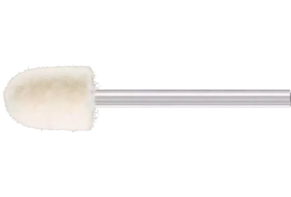 Średnio twarde filcowe trzpienie polerskie o kształcie kulisto-walcowym FK WRC Ø 10 × 14 mm trzpień Ø 3 mm 1