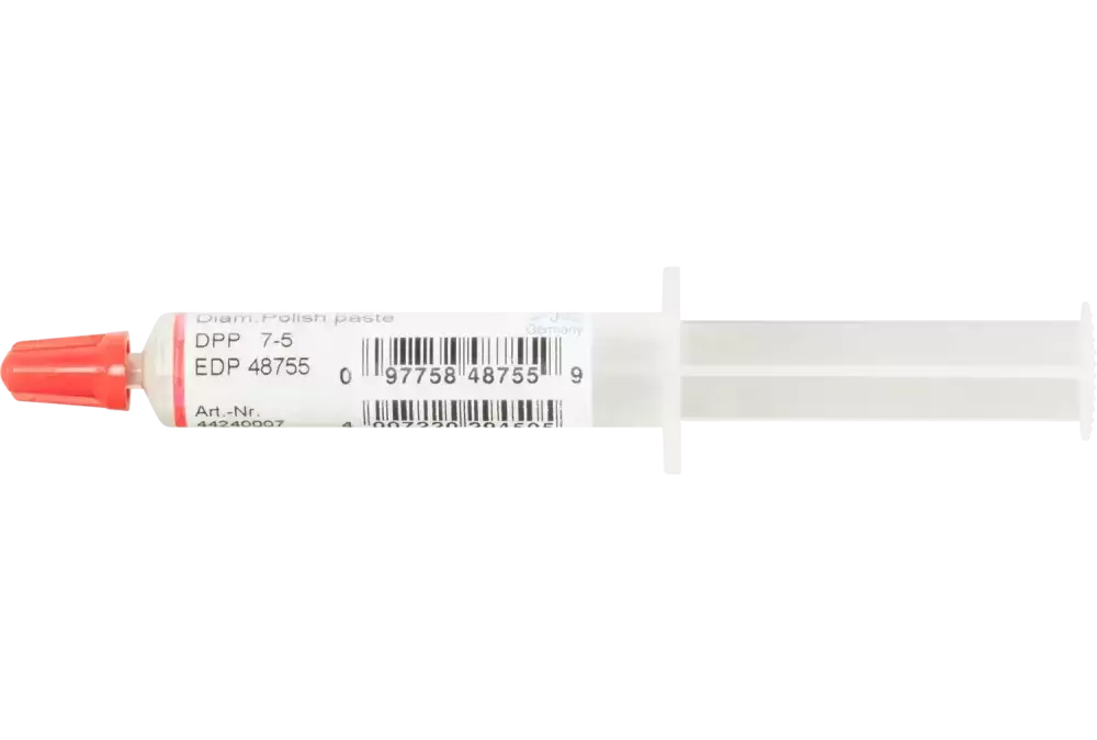 Diamentowa pasta polerska DPP, wielkość ziarna 7µ, drobne, strzykawka 5 g, do materiałów twardych 1