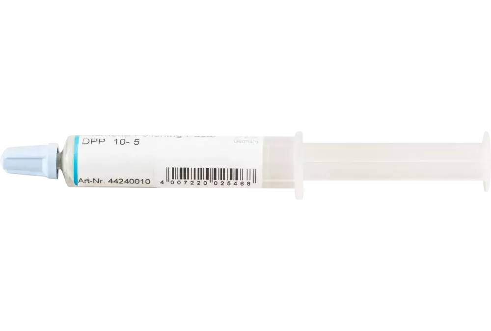 Diamentowa pasta polerska DPP, wielkość ziarna 10µ, średnio drobne, strzykawka 5 g, do materiałów twardych 1