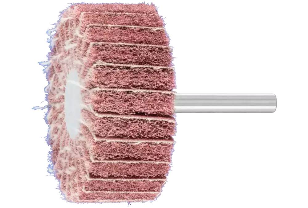 Włókninowa ściernica trzpieniowa POLINOX PNZ Ø 60 × 25 mm trzpień Ø 6 mm A180 do szlifu dokładnego i wykańczania 1