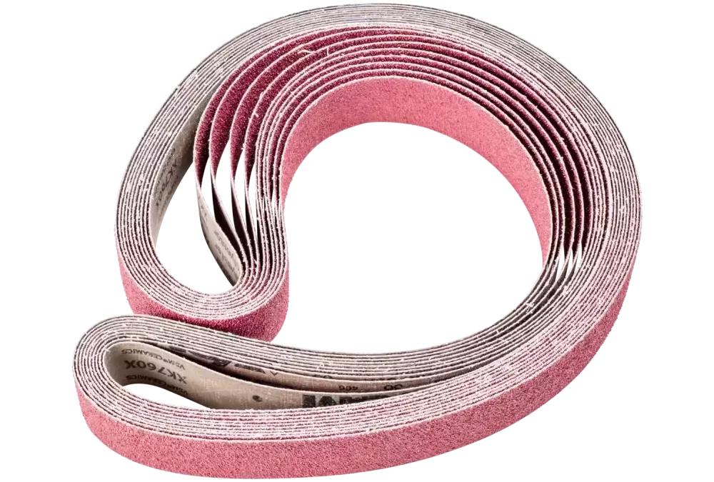Taśma ścierna z ziarnem ceramicznym BA 50 × 2000 mm CO36 do usuwania maksymalnej ilości materiału na stali szlifierką taśmową 1