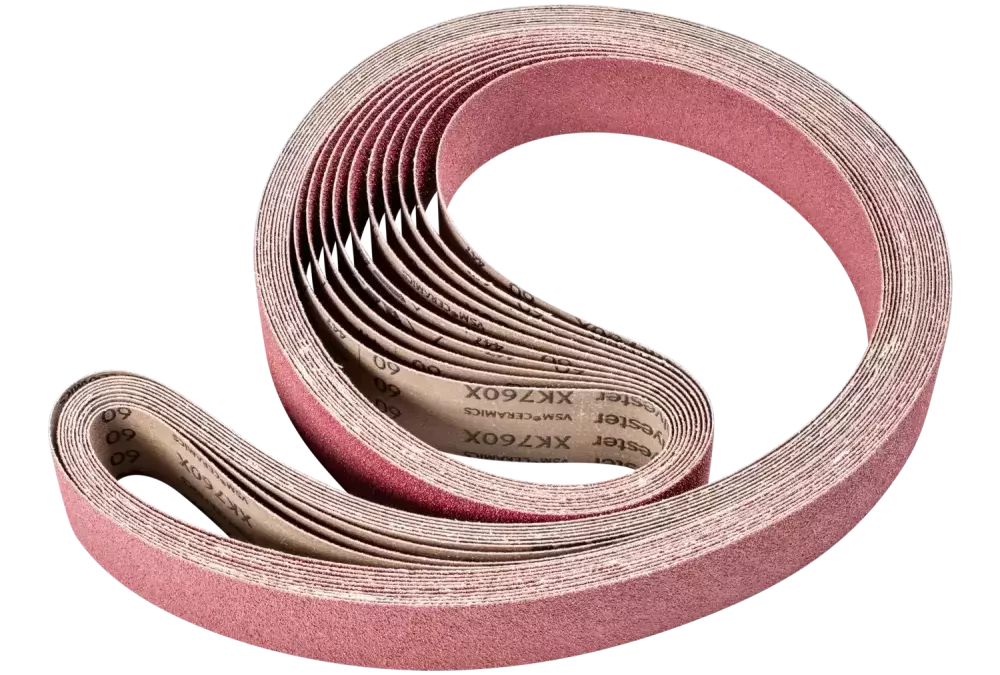 Taśma ścierna z ziarnem ceramicznym BA 50 × 2000 mm CO60 do usuwania maksymalnej ilości materiału na stali szlifierką taśmową 1