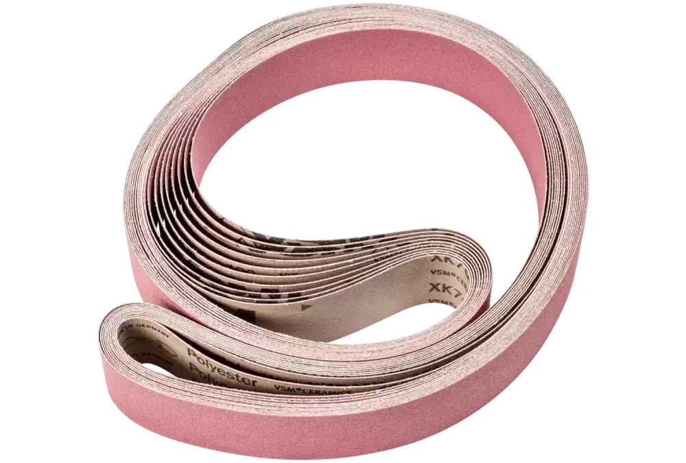 Taśma ścierna z ziarnem ceramicznym BA 50 × 2000 mm CO120 do usuwania maksymalnej ilości materiału na stali szlifierką taśmową 1