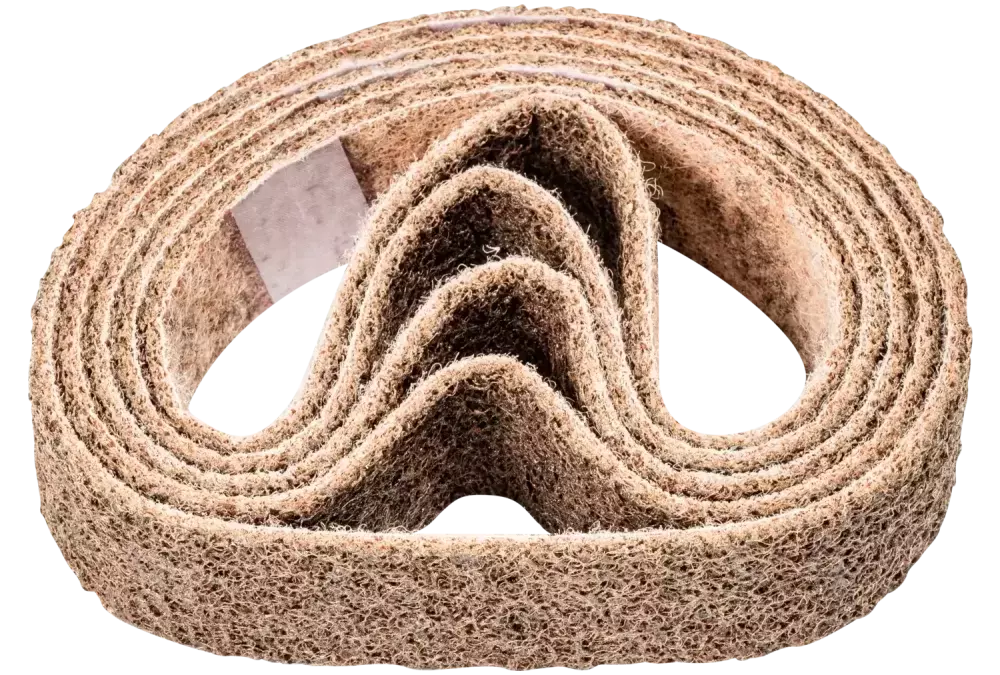 Taśma ścierna włókninowa VB 35 × 450 mm A100 G do szlifu dokładnego i wykończeniowego za pomocą szlifierki taśmowej do rur 1