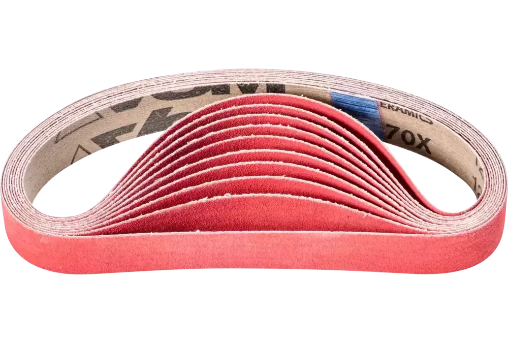Taśma ścierna z ziarnem ceramicznym BA 25 × 480 mm CO-COOL120 do szlifowania stali nierdzewnej szlifierką taśmową 1
