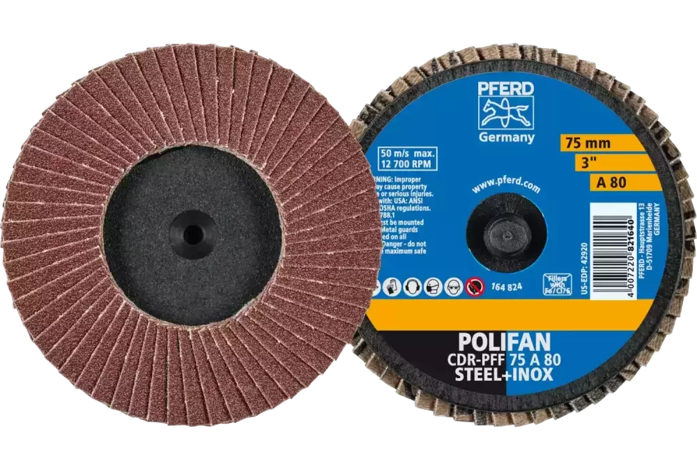 COMBIDISC Mini-POLIFAN Korund CDR Ø 75 mm A80 do zastosowań uniwersalnych 1