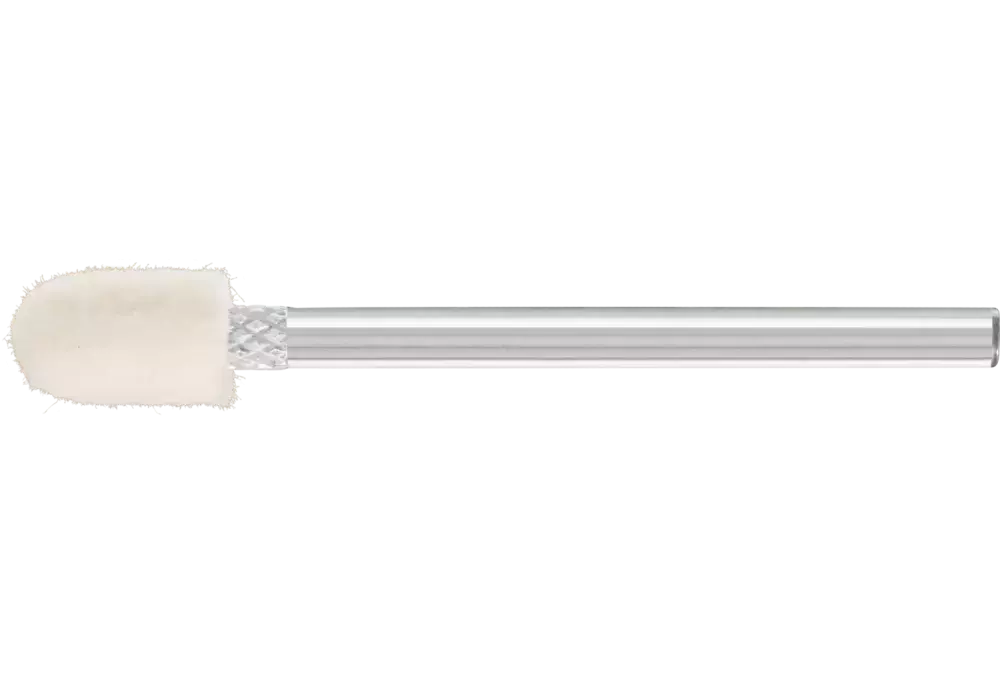 Średnio twarde filcowe trzpienie polerskie o kształcie kulisto-walcowym Ø 6 × 10 mm trzpień Ø 3 mm 1