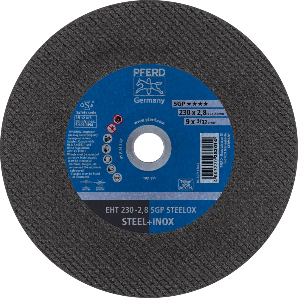 Tarcza do cięcia metalu 230x2,8x22,23 SGP STEELOX płaska Pferd 61328722 1