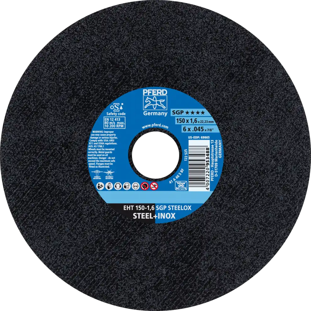 Tarcza do cięcia metalu 150x1,6x22,23 SGP STEELOX płaska Pferd 61342164 1