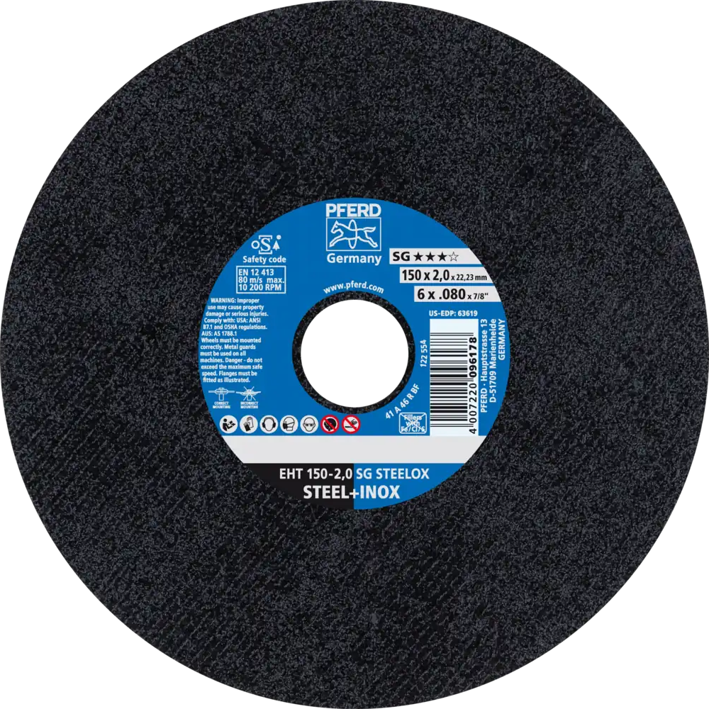 Tarcza do cięcia metalu 150x2x22,23 SG STEELOX płaska Pferd 61342400 1