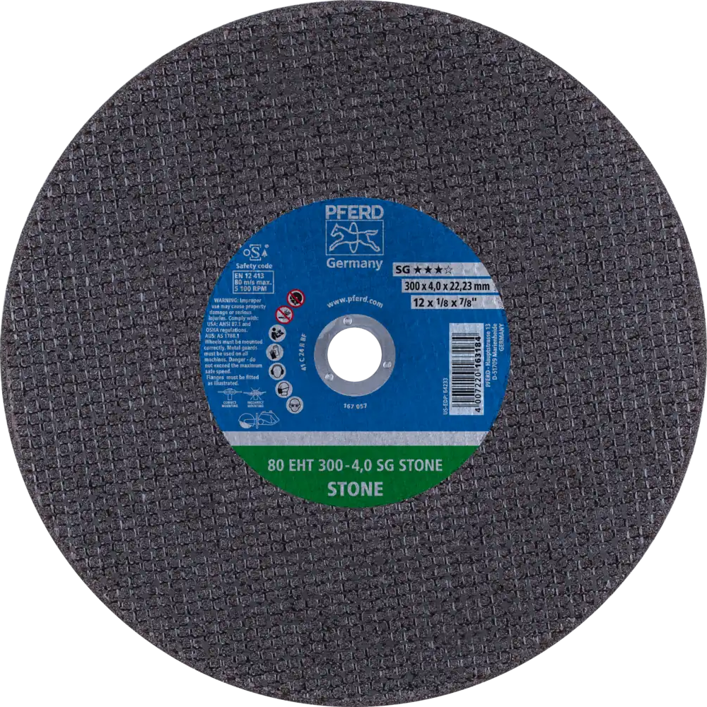 Tarcza do cięcia betonu 300x4x22,23 SG STONE płaska Pferd 61629322 1