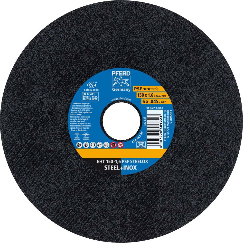Tarcza do cięcia metalu 150x1,6x22,23 PSF STEELOX płaska Pferd 61724121 1