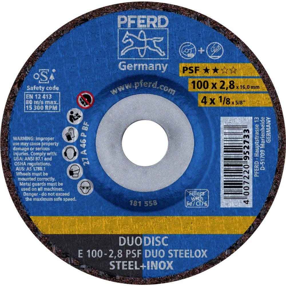 Tarcza do cięcia metalu 100x2,8x16 PSF DUO STEELOX wypukła Pferd 62010632 1