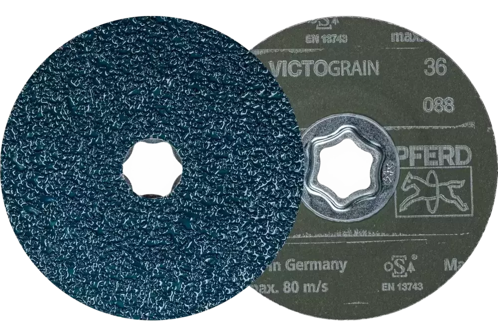Tarcza włókninowa COMBICLICK Ø 115 mm VICTOGRAIN 36 maksymalna wydajność na stali 1