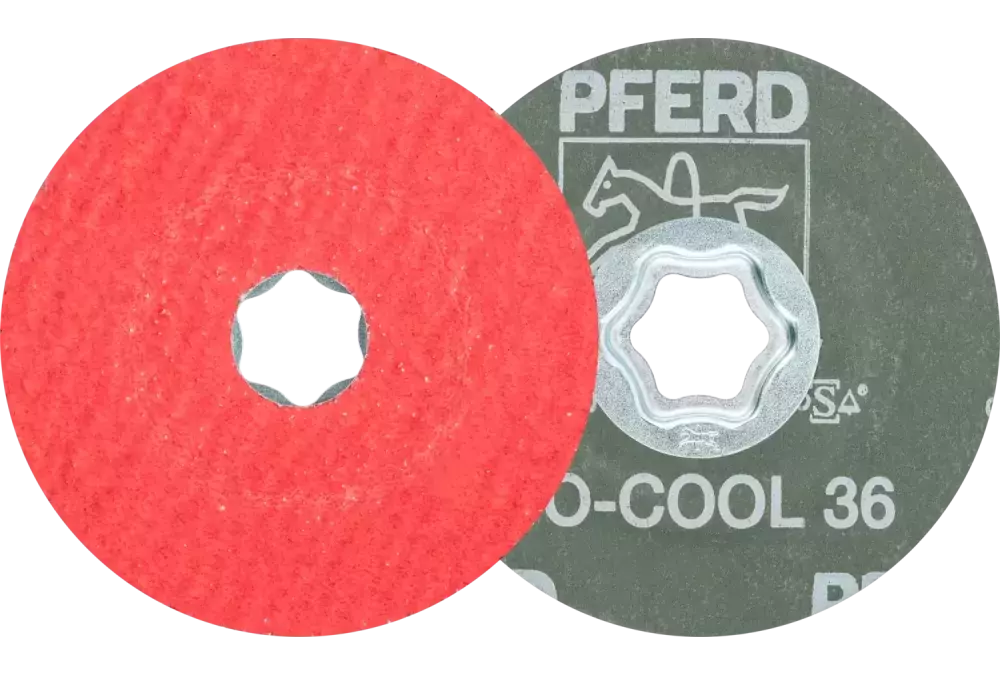 Tarcza fibrowa z ziarnem ceramicznym COMBICLICK Ø100 mm CO-COOL36 do stali szlachetnej 1